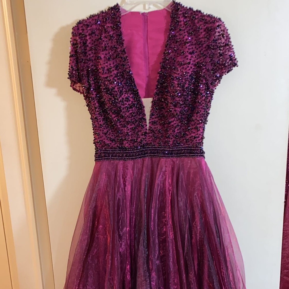 Sherri hill magenta dress